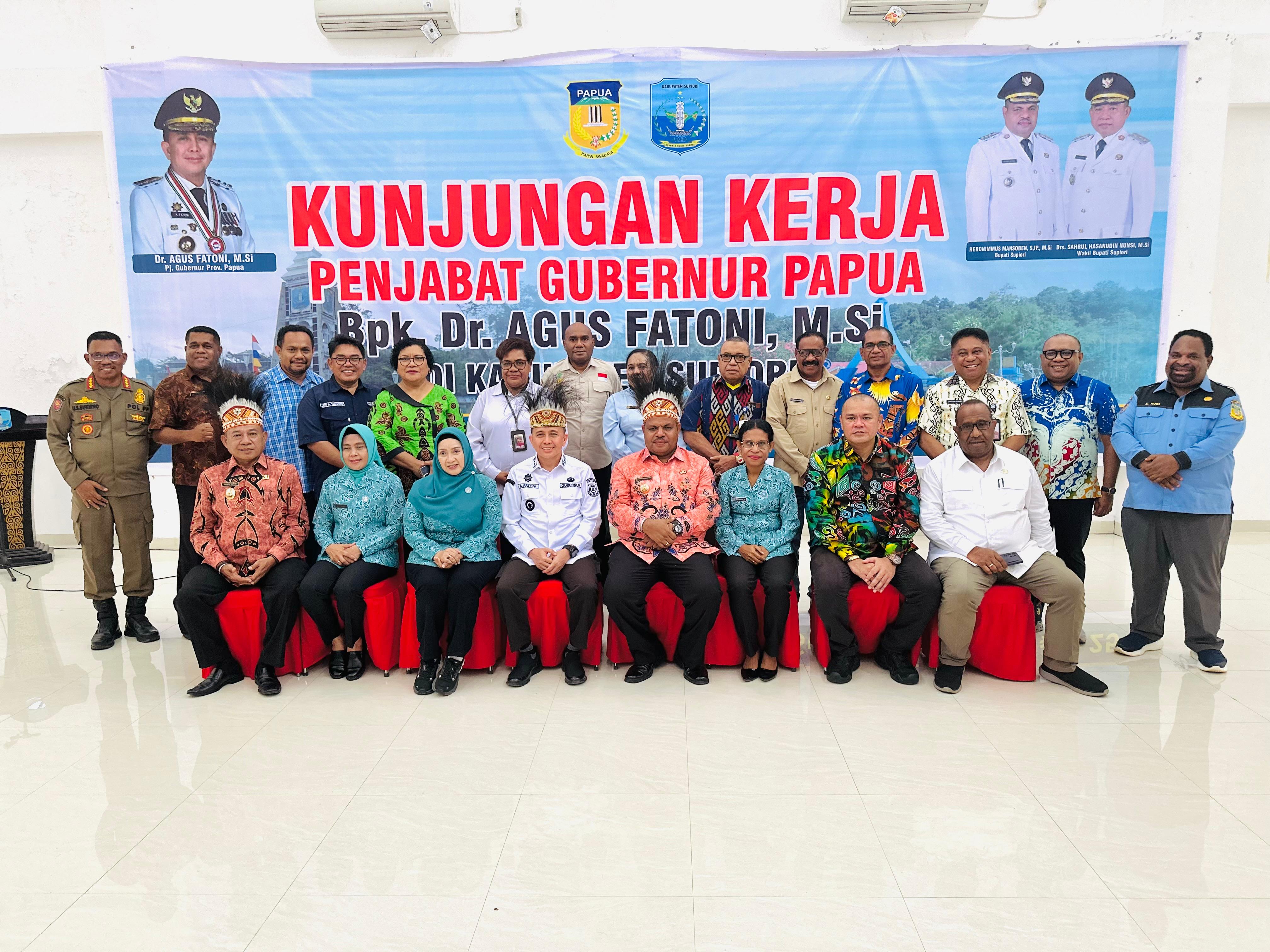 Plt. Kepala BPKAD Provinsi Papua Turut Serta Dalam Kunjungan Kerja Pj. Gubernur Papua ke Kabupaten Supiori