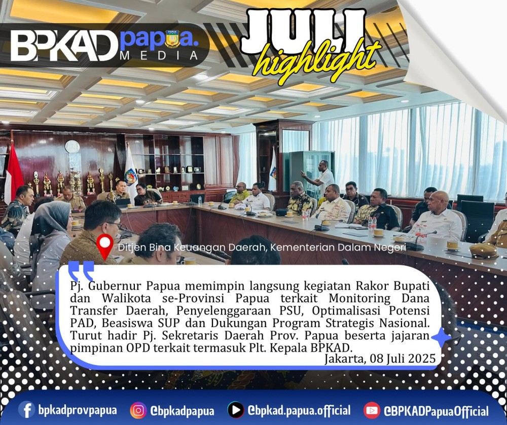 Rakor Bupati/Walikota se-Provinsi Papua bersama Pj. Gubernur Papua